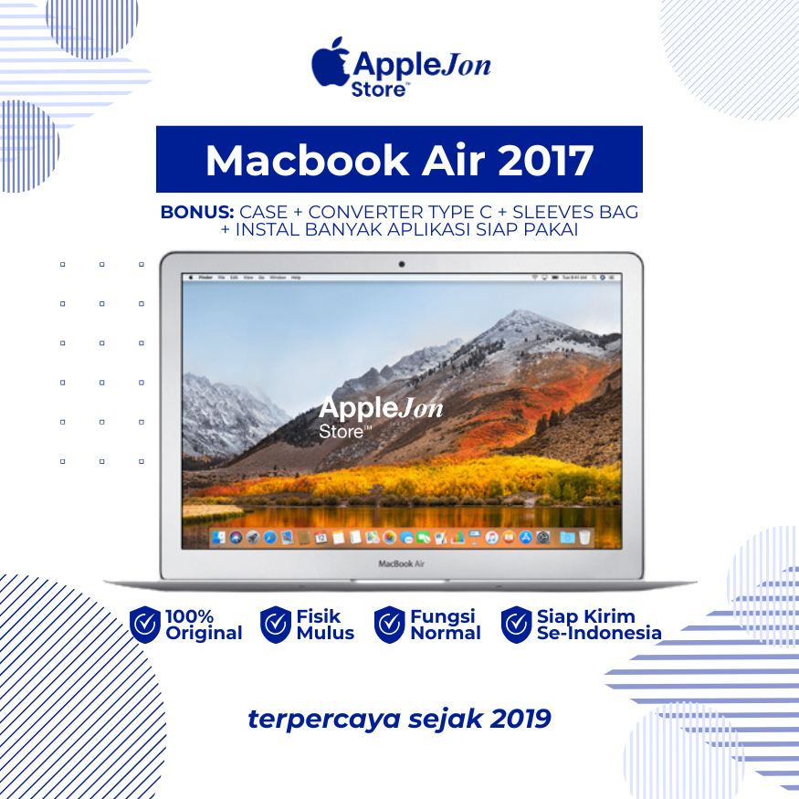 Macbook Air 2017 Second Like New Berkualitas & Bergaransi hanya di AppleJon Store
