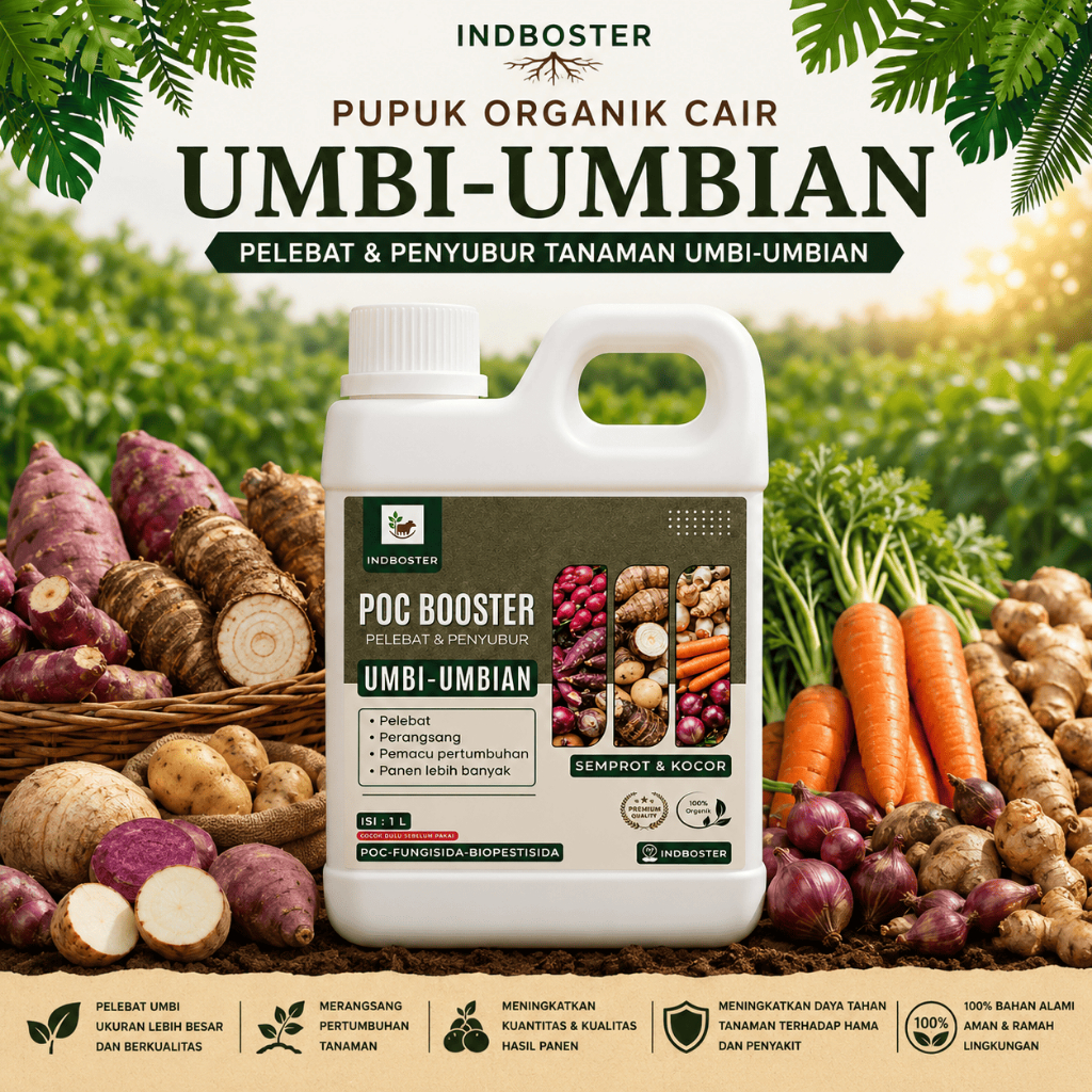 Pupuk Pembesar Umbi Jalar Bawang Merah Singkong Kentang Jahe Wortel / Pupuk Perangsang Akar Umbi