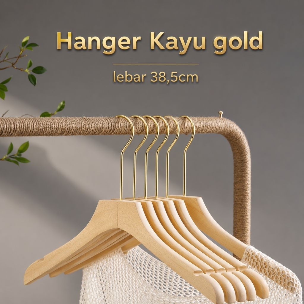 Hanger Baju/ Hanger kayu/ Hanger gold/ Hanger premium