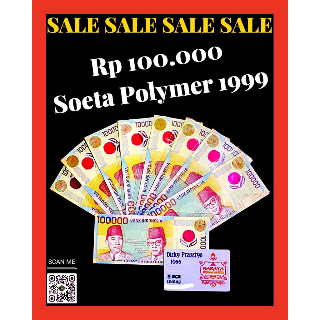 KUNO INDONESIA 100 RIBU RUPIAH POLYMER 1999