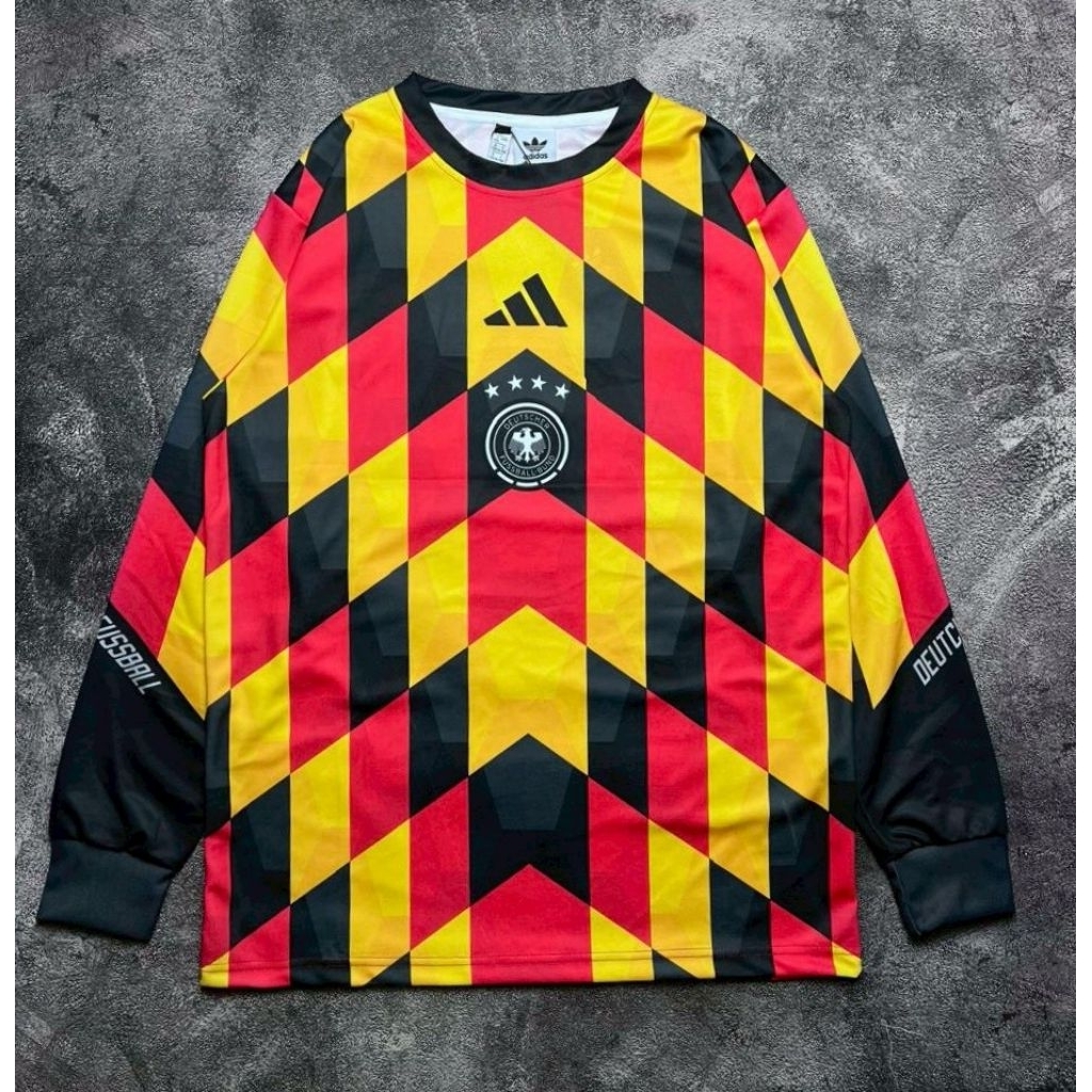 JERSEY LONGSLEEVE GERMANY JERMAN RETRO CASUAL PRIA WANITA