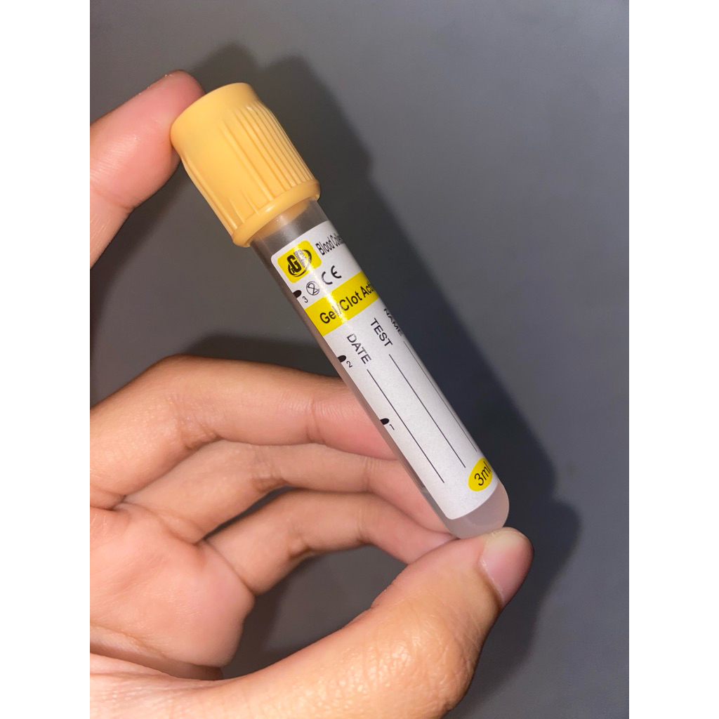 Tabung Vacutainer Kuning Gel / Clot Activator - 3 ml (Blood Collection Tubes)