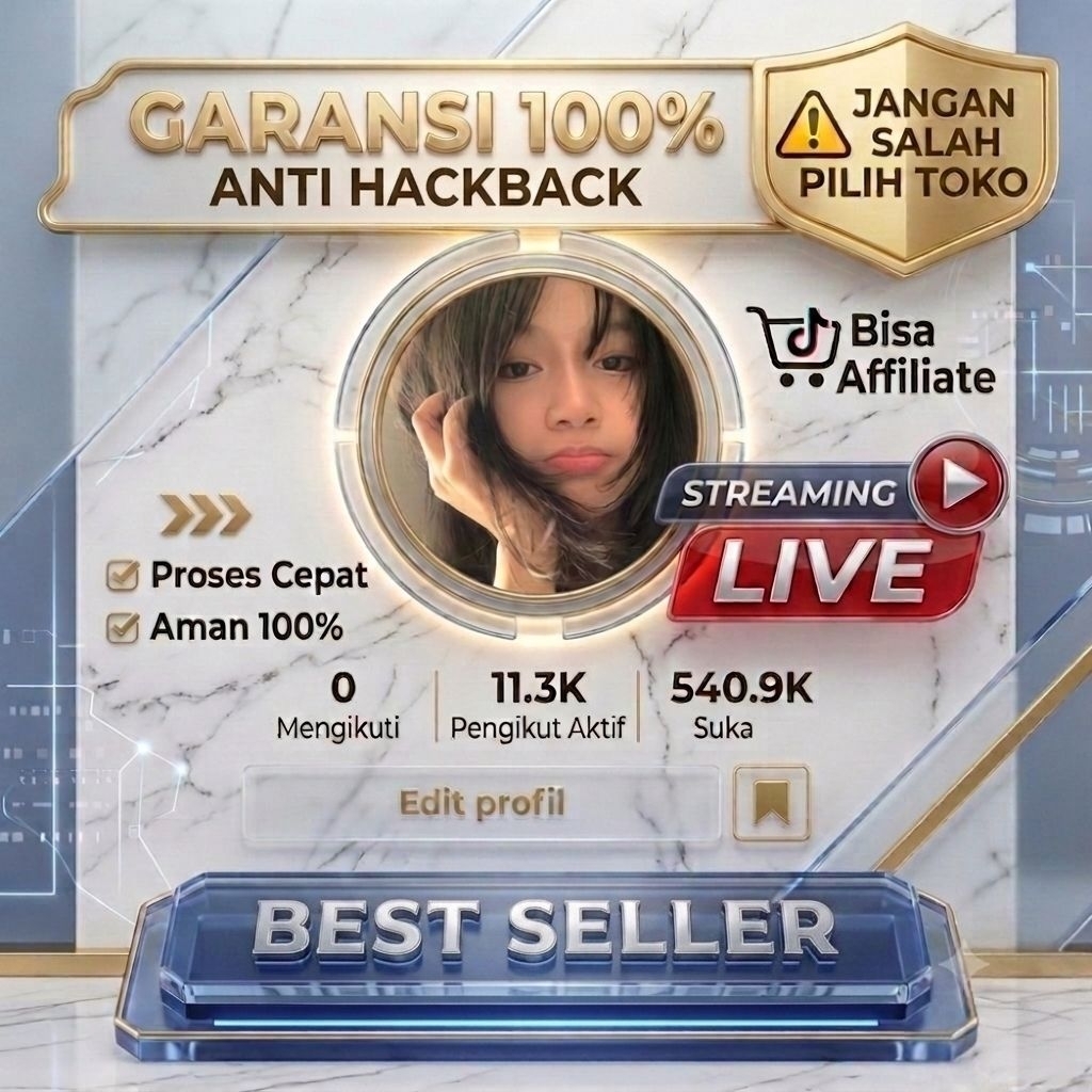 AKUN TIKTOK AFFILIATE KERANJANG KUNING FOLLOWERS AKTIF REAL INDO HASIL FYP