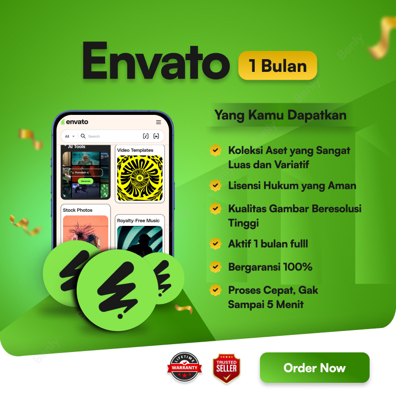 envato premium 1 Bulan Full Garansi Proses Cepat