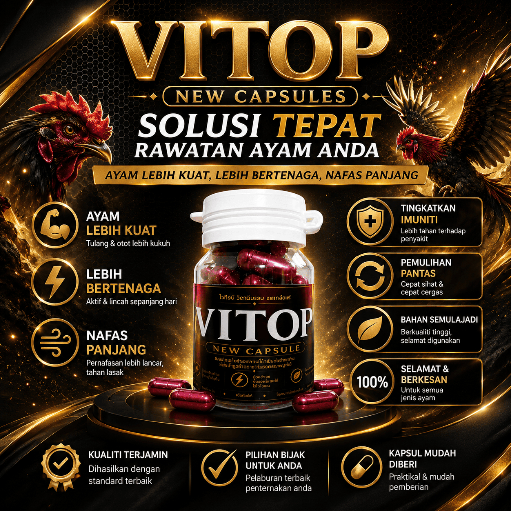 VITOP ISI 50 MULTIVITAMIN PENAMBAH STAMINA VITOP NEW CAPSULES ORIGINAL THAILAND DOPING ENERGI VITOP 