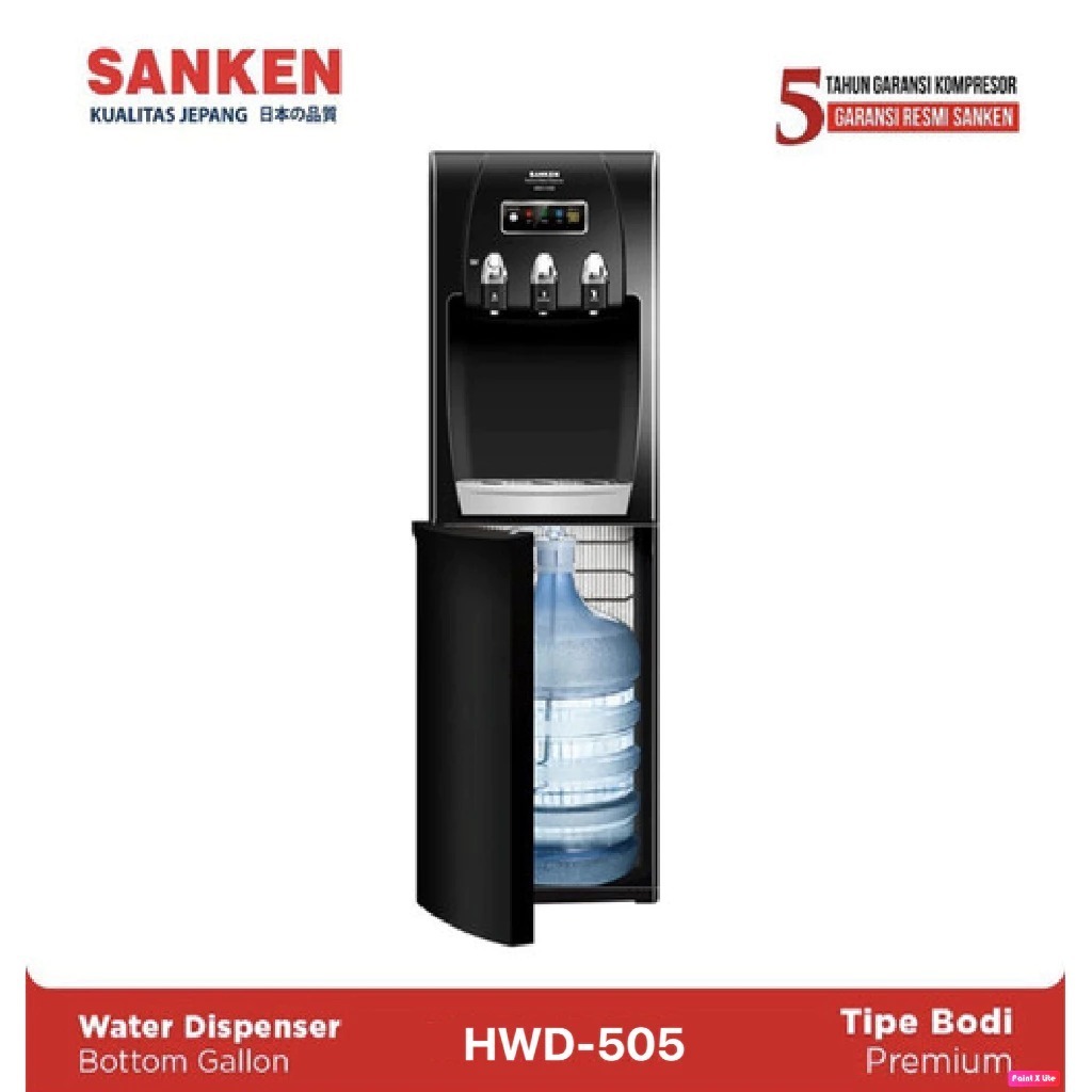 DISPENSER GALON BAWAH SANKEN KOMPRESOR HWD-C505M 3 KRAN