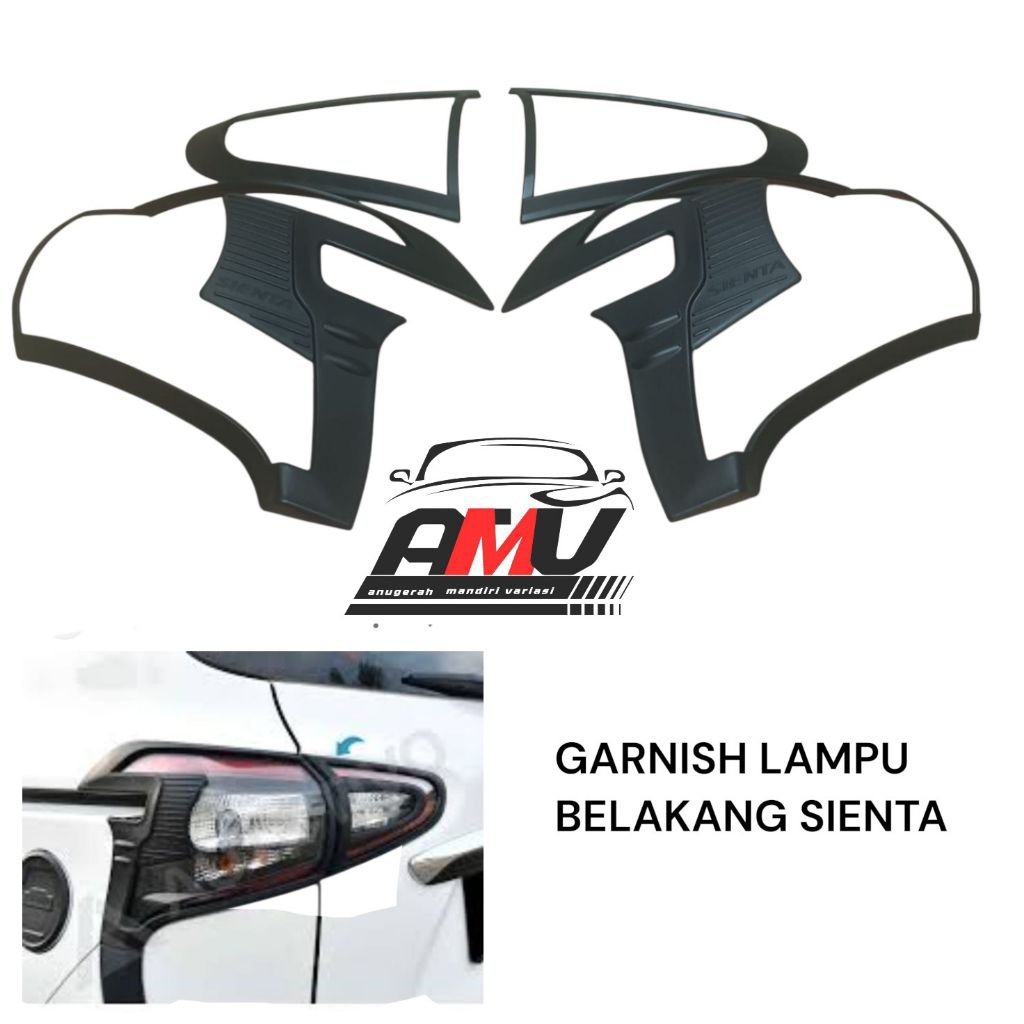 GARNISH LAMPU BELAKANG SIENTA HITAM