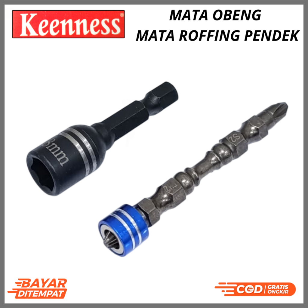 Paket Mata Bor Obeng Mata Roffing 8x45 MM Baut Baja Ringan