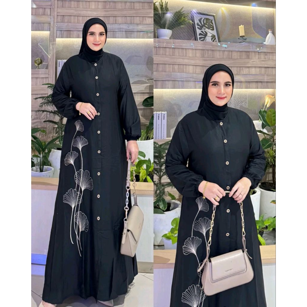 AMEERA DRESS - dress wanita//dress bordir premium//gamis bordir// gamis elegan// gamis simple