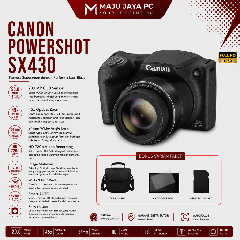 CANON POWERSHOT SX430 IS / KAMERA CANON SX430 IS BARU