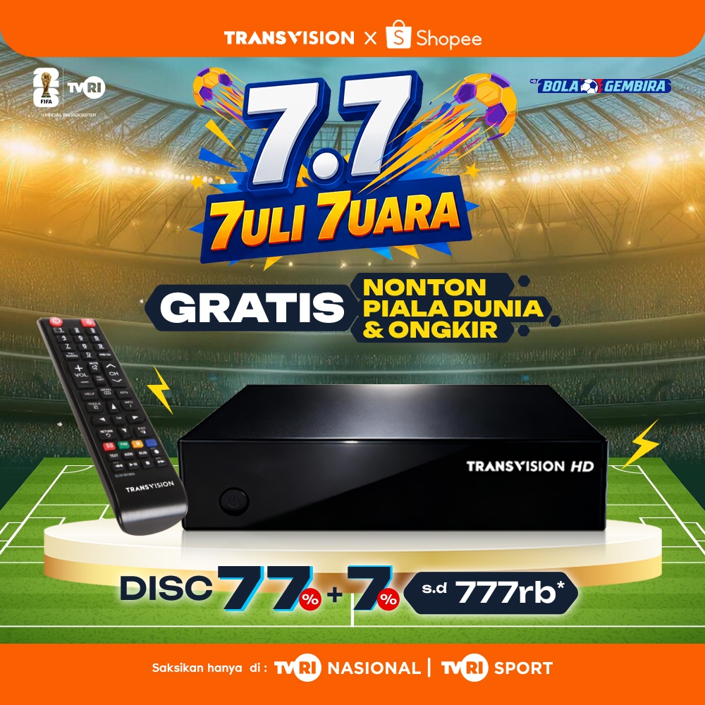 Transvision DTH Nusantara STB Set Top Box Receiver TV Full HD FREE NONTON PIALA DUNIA WORLD CUP FIFA