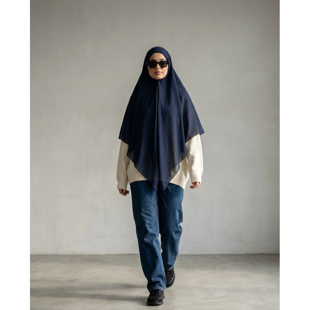 Hot Sale Khiban/French Khimar Bandana /Hijab Khiban 130 X 130/Segi Empat Khiban Ceruty/Khiban Segi