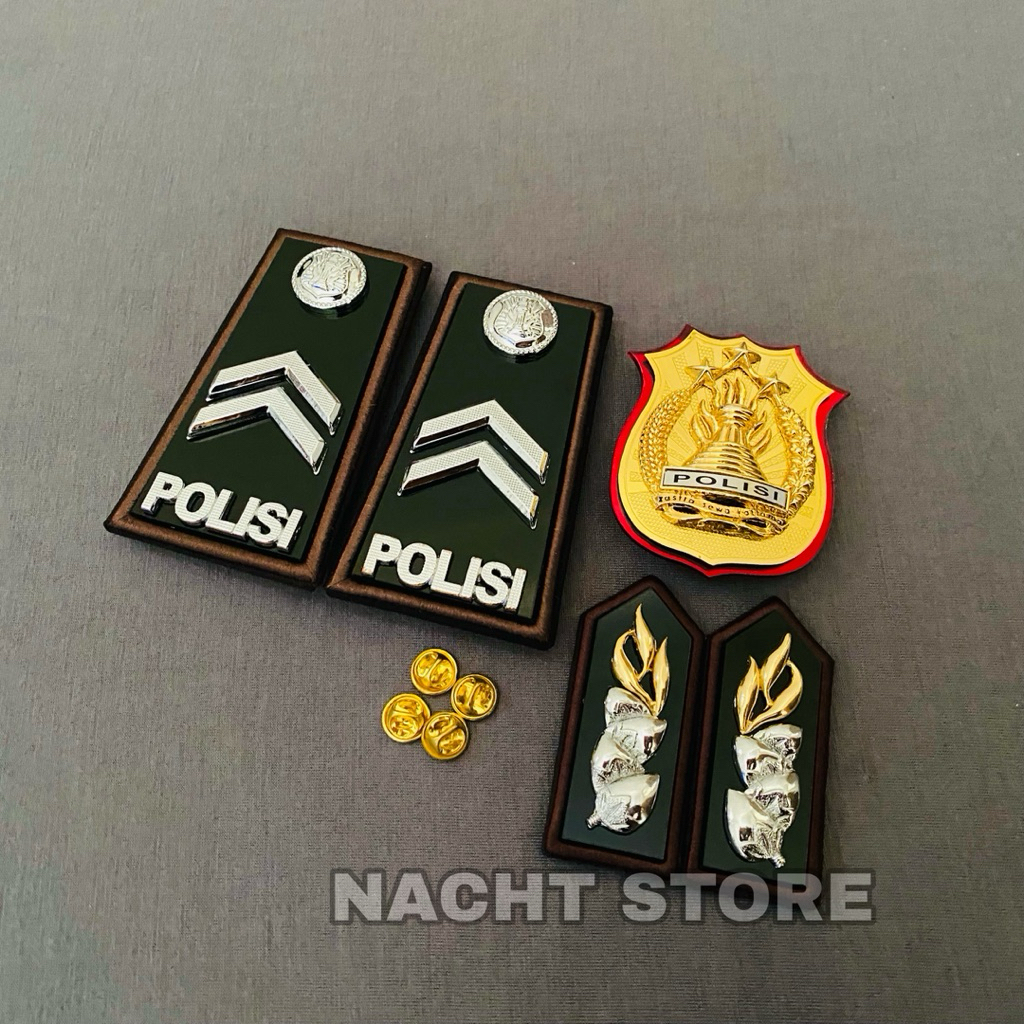 SET KOMPLIT PANGKAT BRIPTU PDH LIS BORDIR / PANGKAT BRIPTU PDH POLRI / PANGKAT BRIPTU LIS BORDIR
