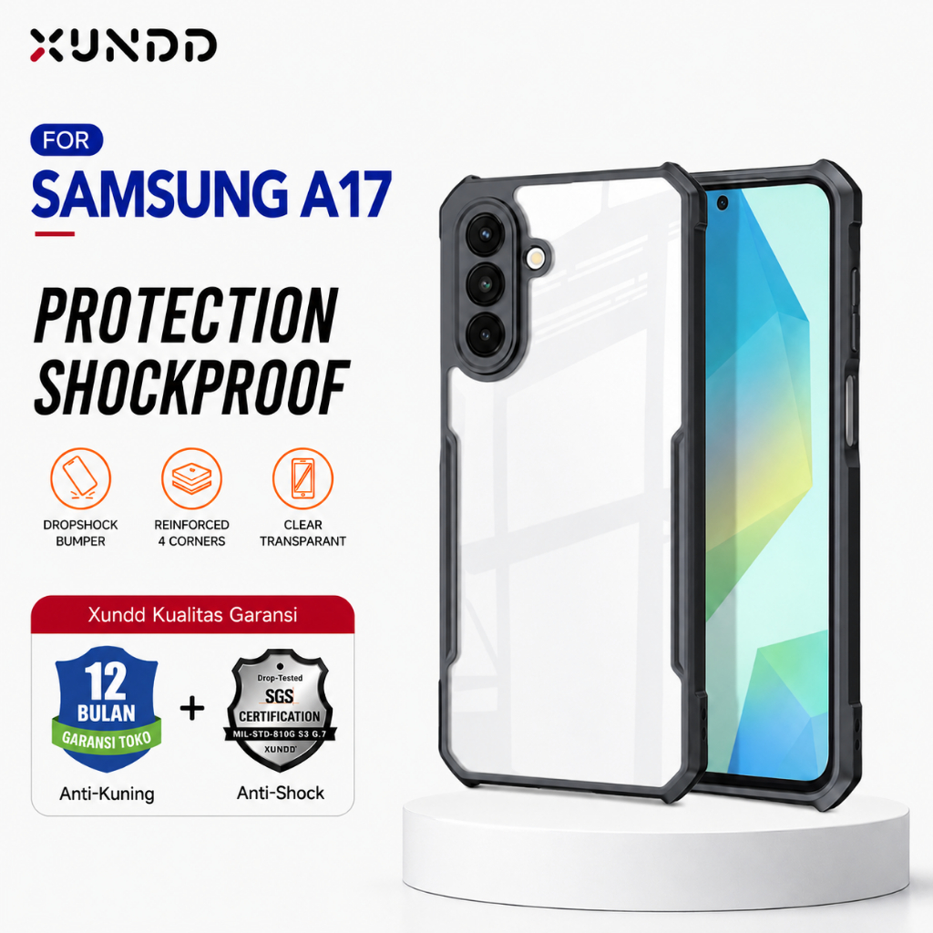 XUNDD Case Untuk Samsung A17 4G 5G 6.7 inch Case Shockproof Slim Transparan Casing Belakang