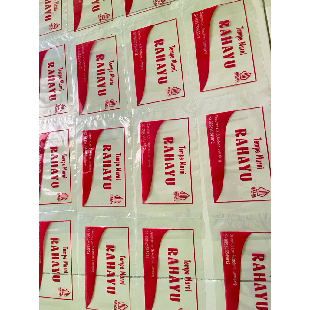 sablon plastik tahu sutra tahu susu tempe dll bisa custom sesuka hati