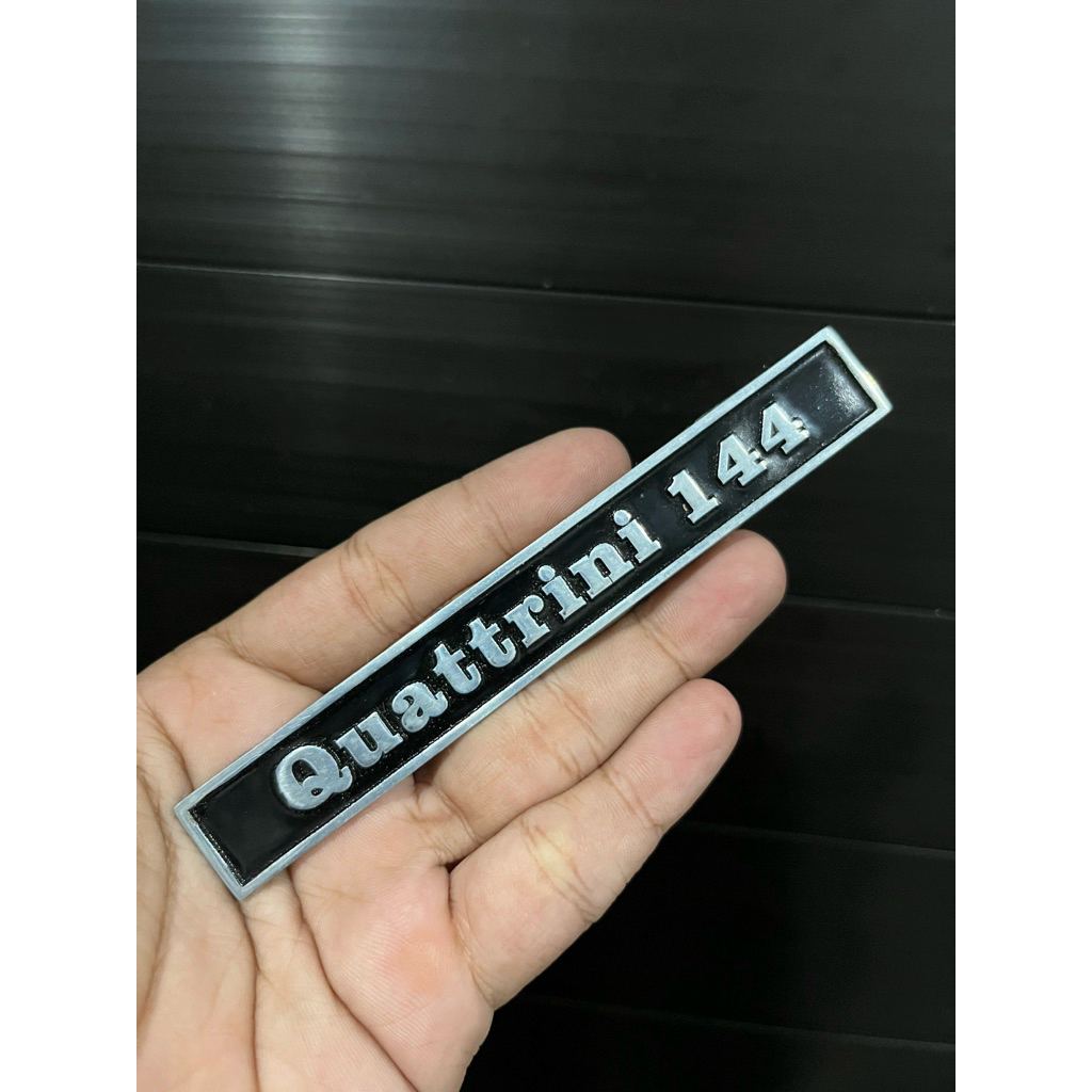 Emblem Quarttrini 144 Blok Belakang vespa Racing