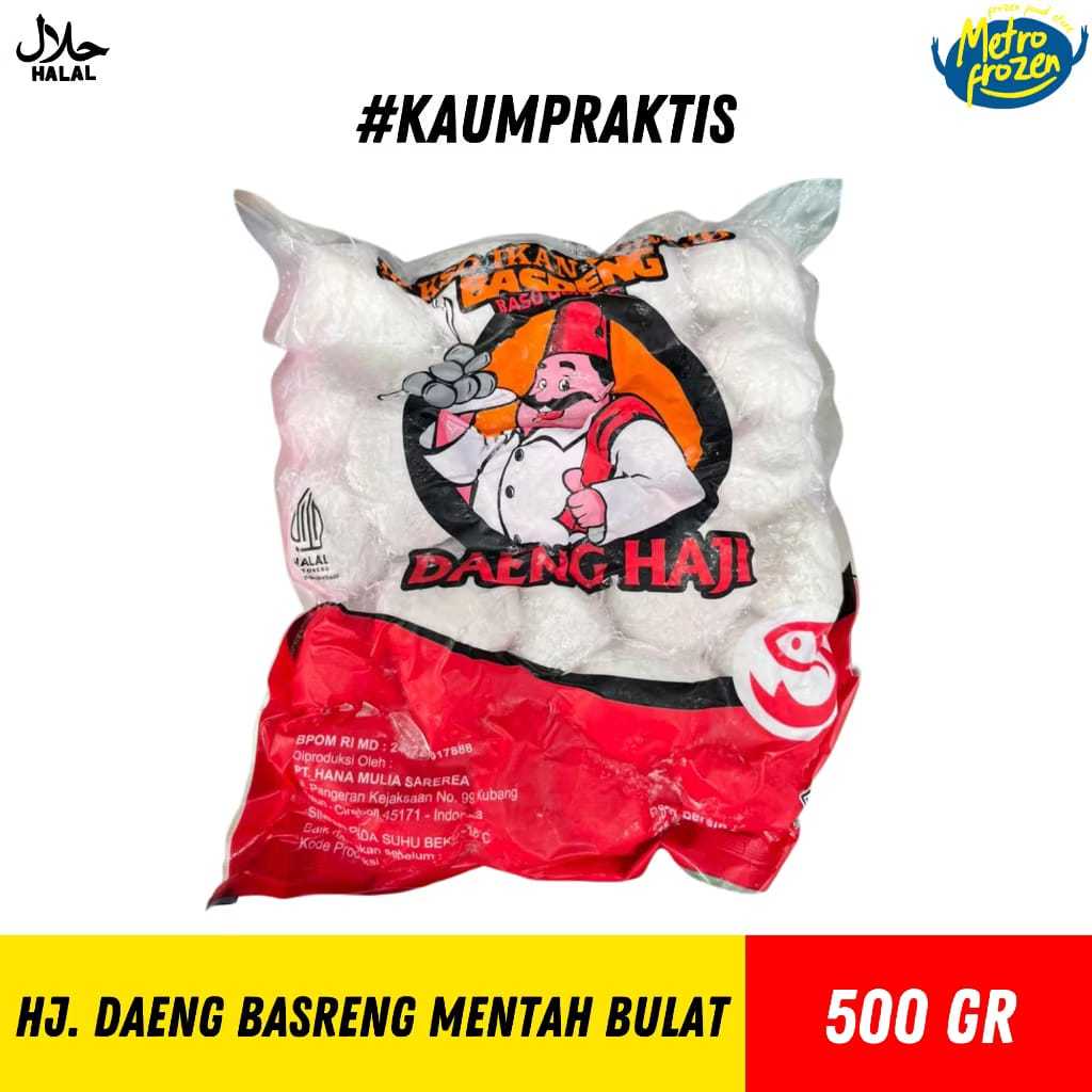 Hj Daeng Basreng Mentah Bulat 500gr //bakso ikan goreng //basreng bulat mentah