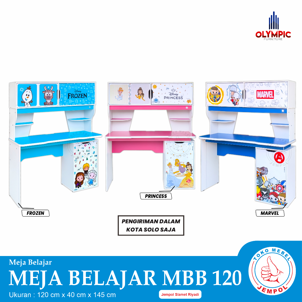 OLYMPIC - Meja Belajar MBB 120 / Meja Belajar Karakter / Belajar Anak