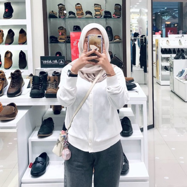 preloved cardigan putih