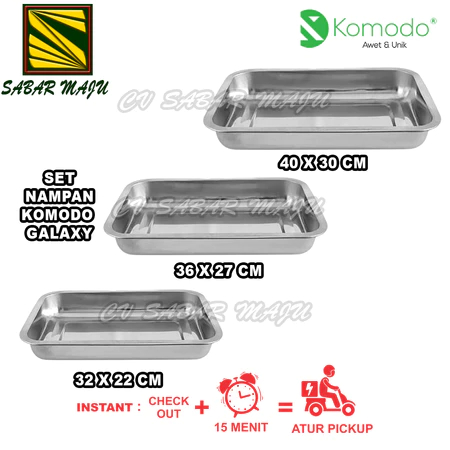 Komodo Nampan Stainless Steel / Nampan Serbaguna Tebal