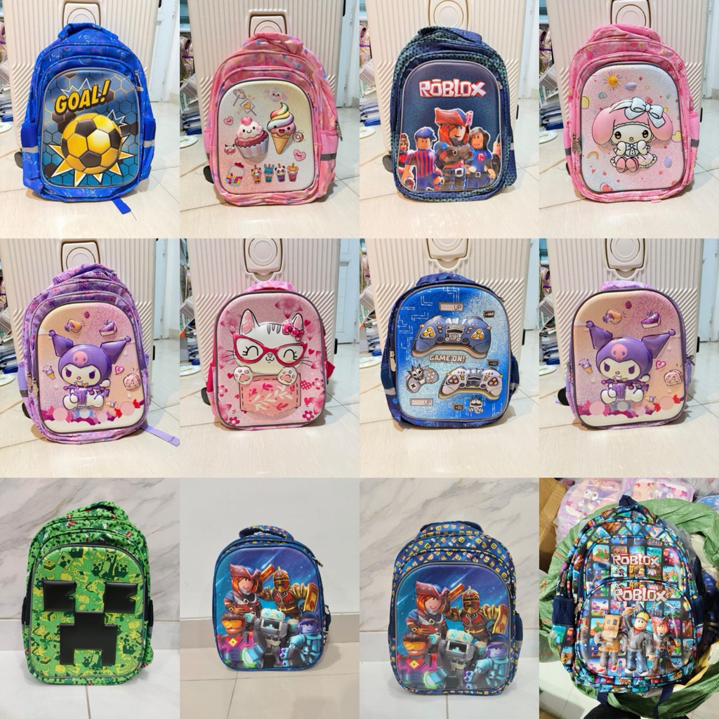 tas anak TK dan SD  timbul original HSD import