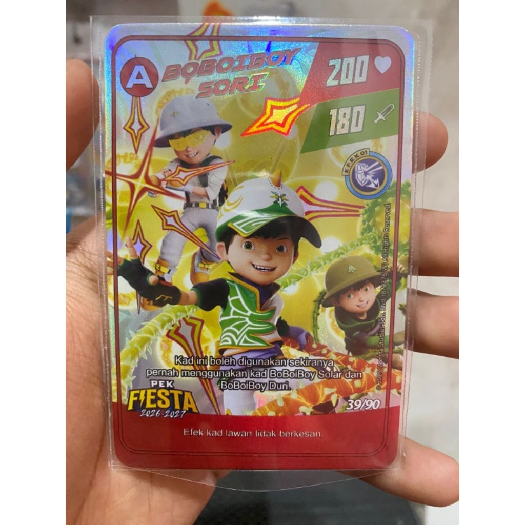MONSTA GALAXY CARD PACK FIESTA KARTU FIESTA BOBOIBOY SORI 2026/2027 NO 39/90