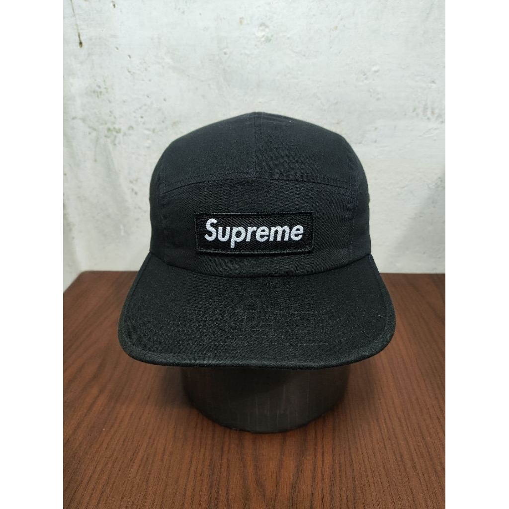 Supreme topi supreme 5 panel Made in usa FW18 Supreme Military Camp Cap