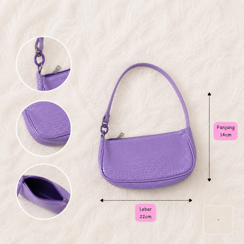 shoulder bag lilac tas ungu pl preloved