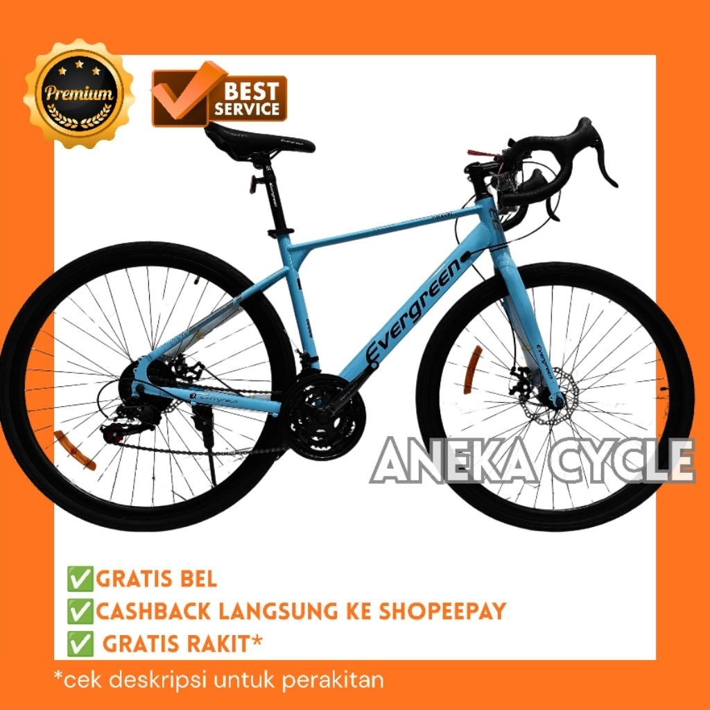 Sepeda RoadBike Evergreen 700C Steel