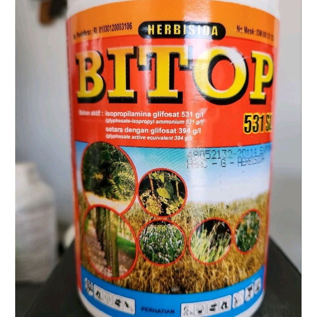 Herbisida BITOP 531 SL Bahan Aktif:lsopropilamina glifosat 531 g/l Racun rumput 1 liter