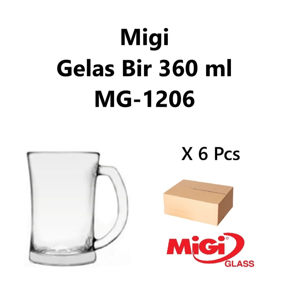Migi Gelas Kopi Kaki Gagang MG-1206 (6 pcs) gelas air minum cangkir teh kopi
