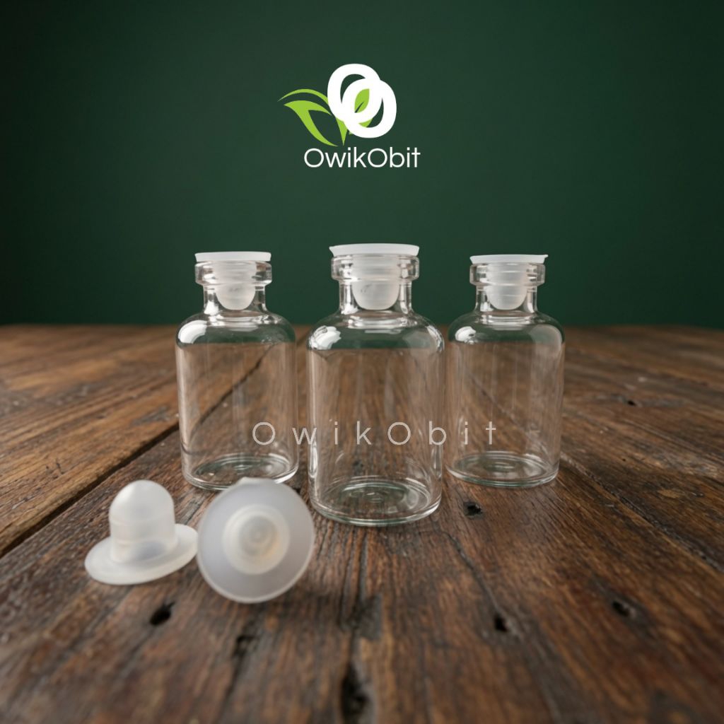 BOTOL VIAL KACA 7ml (TUTUP JEBLOS) Botol Tester Botol Pinisilin