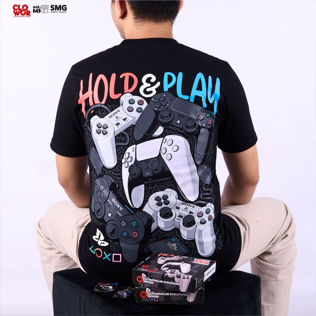 CLOWOR Dual Shock Sense PS Controller Kaos T-Shirt