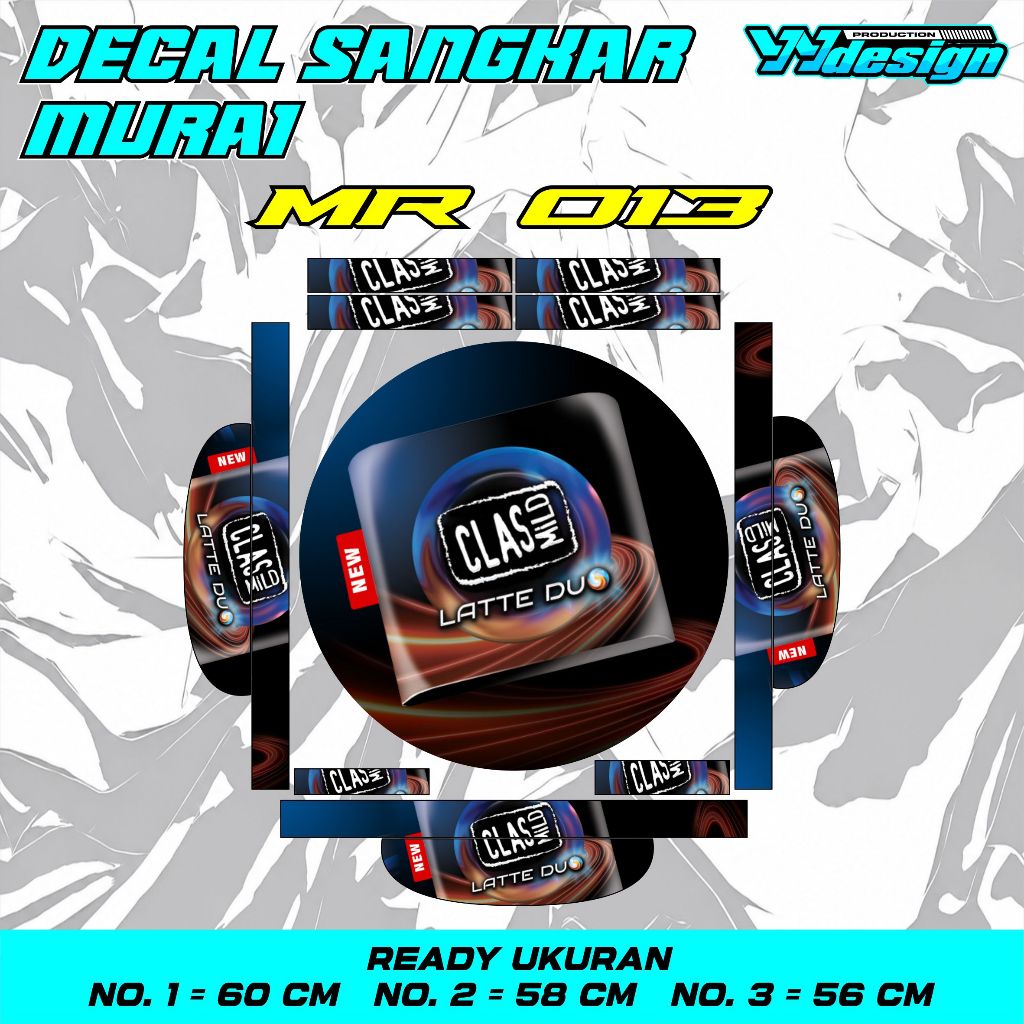 Stiker Decal Sangkar Burung Murai Model Terbaru Motif Class Mild Latte Du