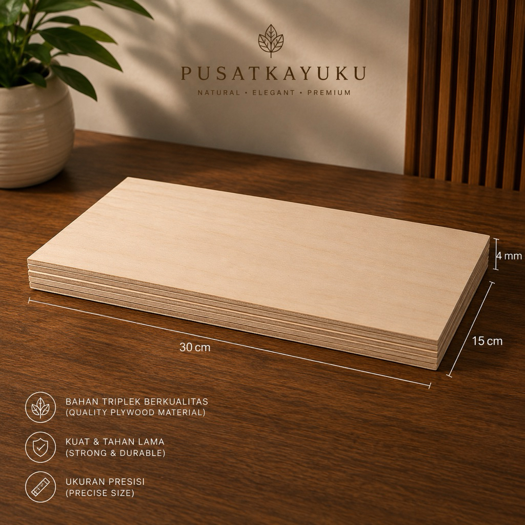 Triplek 4mm Potongan Papan Triplek Plywood
