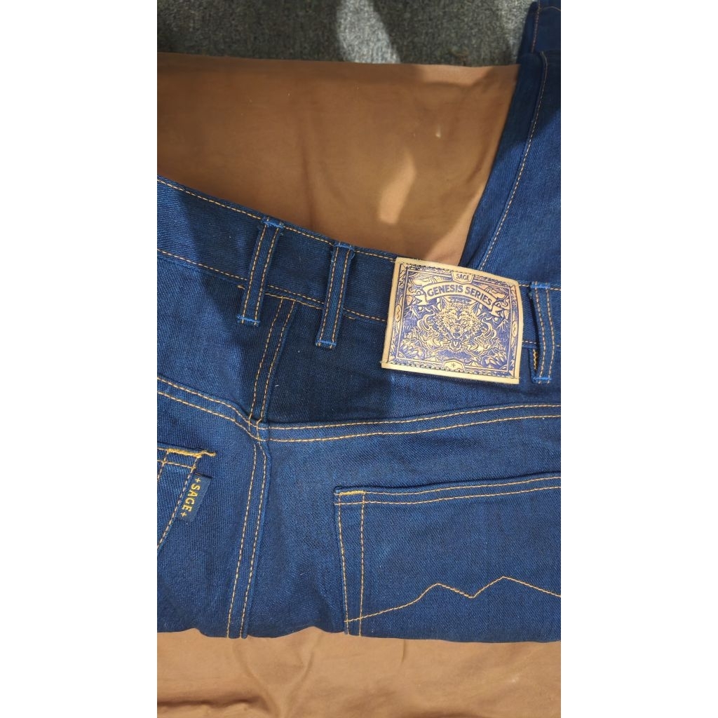 Preloved Sage Denim 14 oz size 32 Non selvedge