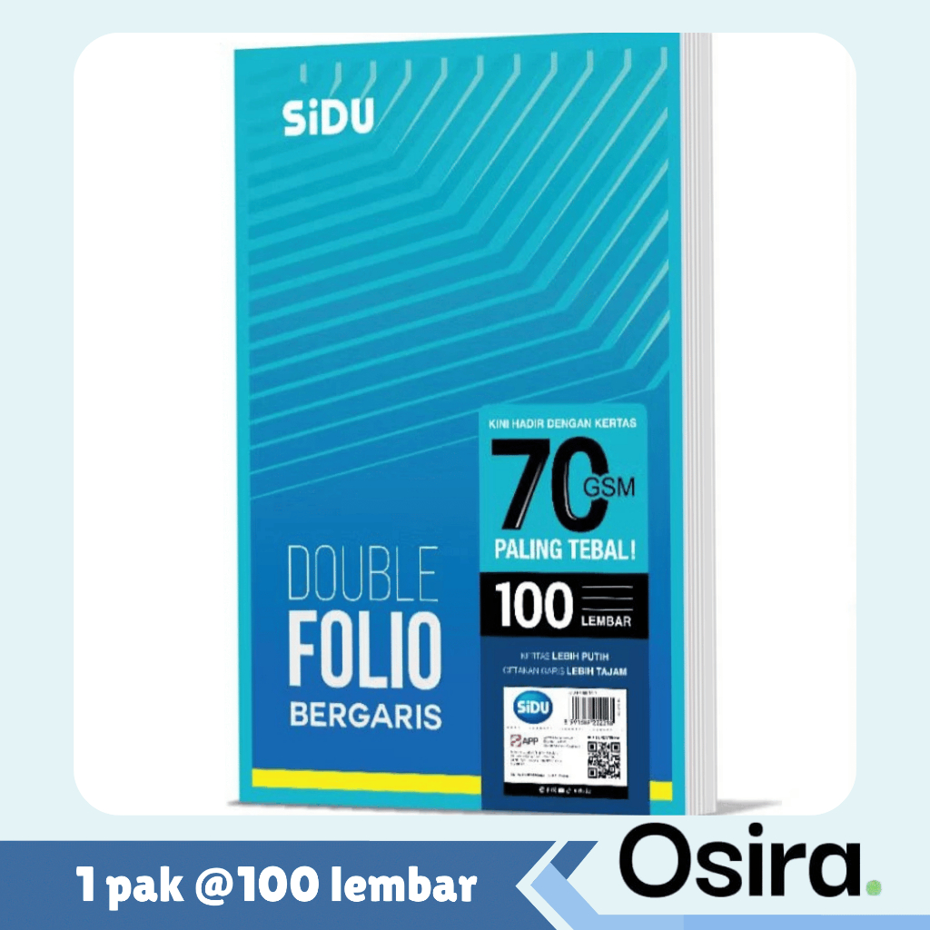 Kertas Double Folio SIDU Bergaris 1 Pack Pak isi 100 Lembar 70gsm