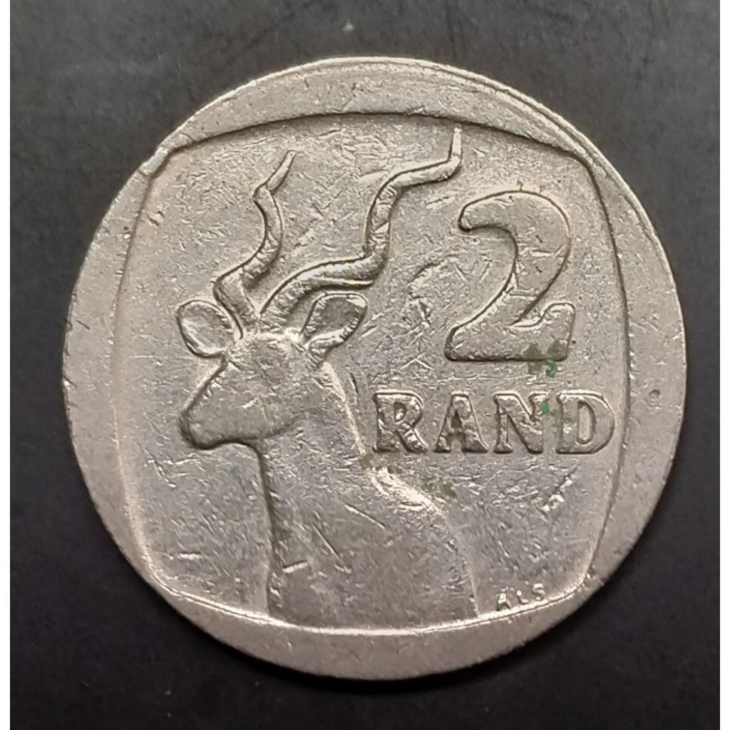 Koin Kuno Afrika Selatan 2 Rand rusa