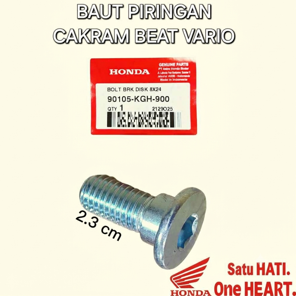 Baut Piringan Cakram Beat Vario 90105-KGH-900 Original