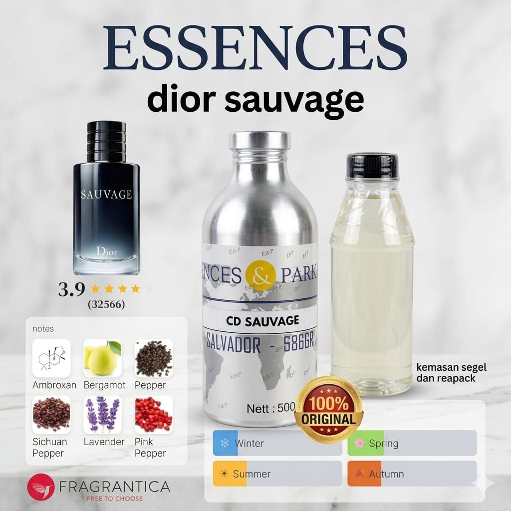 ESSENCES GRADE B/SALVADOR/KEMASAN SEGEL DAN REPACK/BIBIT MURNI