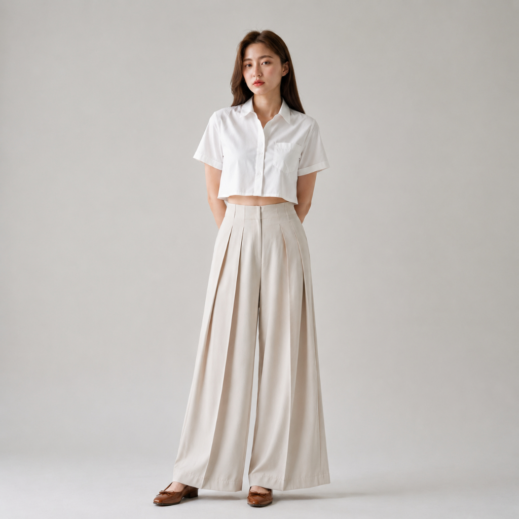 Girlsdo Lavie Pants Highwaist Pleated Culotte Palazzo