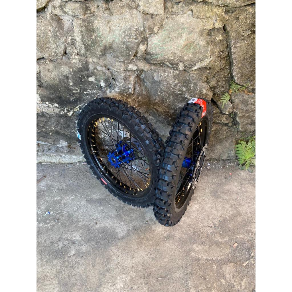 Roda Trabas/Trails Set Velg RBT CRF 150L Velg Rossi Ring 17 Ban Kenda Trabas Bonus Piringan Dan Gear