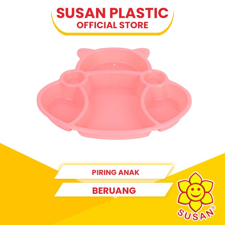 Piring Anak Beruang - Piring Saji - Piring Plastik - Piring Makan - Tempat Makan Anak - Wadah Makan 