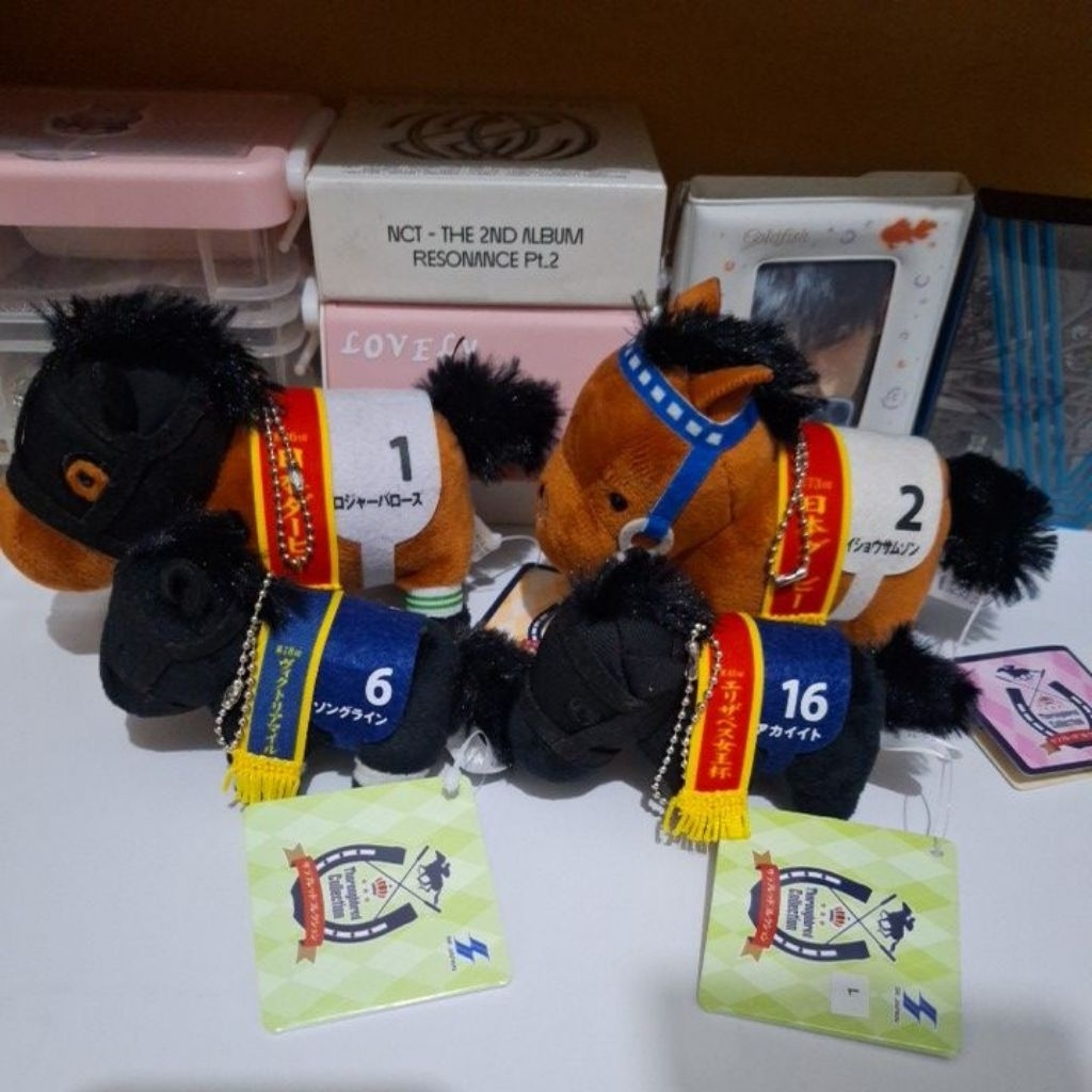 [ORI] SK Japan Kuda Balap Plush Keychain | Thoroughbred Collection Ballchain Stuffed Toy Doll Horse 
