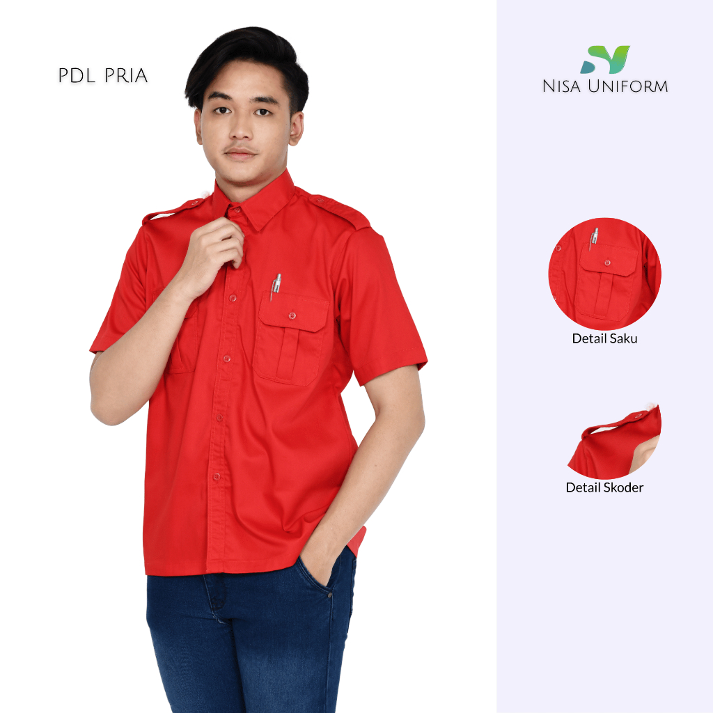 Baju kerja kantor/Baju Pakaian Dinas Lapangan PDL/Kemeja komunitas/Seragam karyawan custom bordir