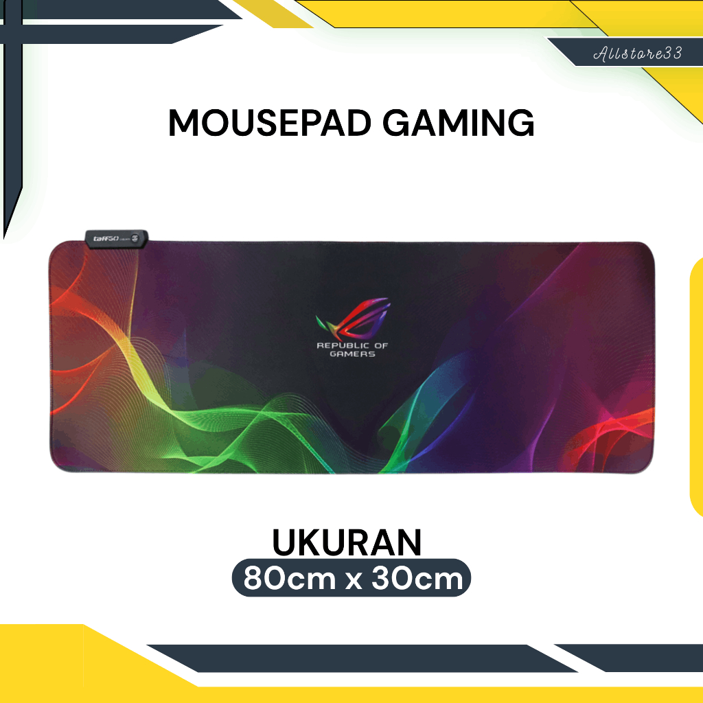 TaffGO Mouse Pad Gaming RGB Mouse Pad Besar 80x30cm Mouse Pad Aesthetic Mouse Pad Lampu Led RGB