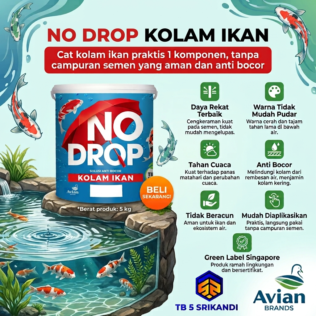Cat Kolam Ikan / Cat No Drop Kolam Ikan 4 kg
