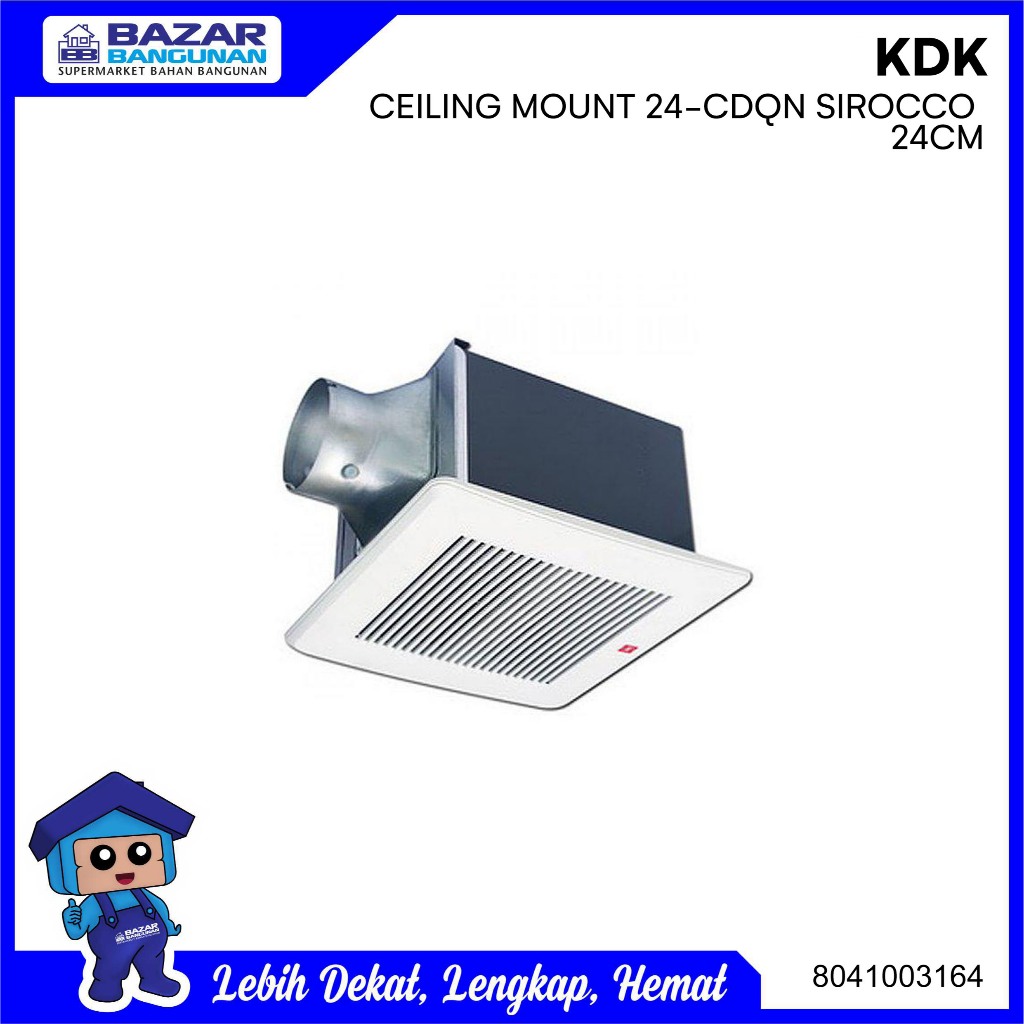 Kdk - Kipas Hexos Ceiling Exhaust Fan Cerobong Sirocco 24 Cdqn 24cdqn