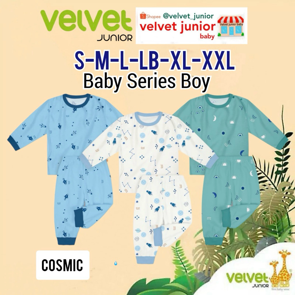 Velvet Junior 3 Setel Size S/M/L/LB/XL/XXL Setelan Oblong Panjang