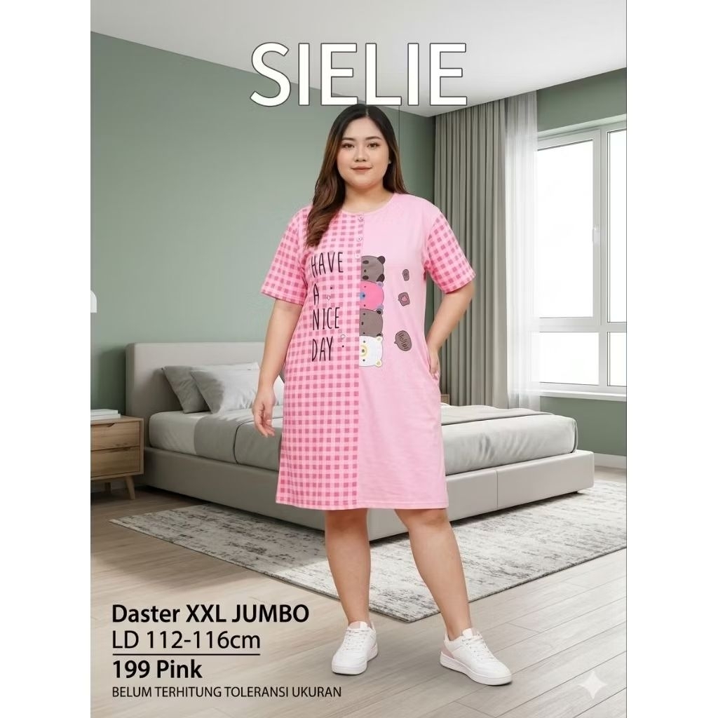 SIELIE Daster Tangan Wanita Kaos Adem XXL Jumbo